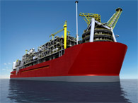 Prelude o maior navio do mundo para produzir Gás Natural Liquefeito 
